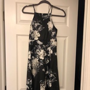 Boohoo black floral dress